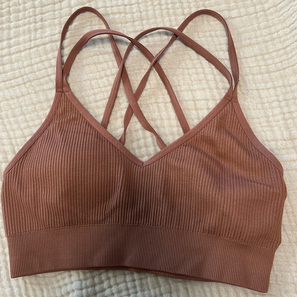 Aerie Blue Seamless Strappy Padded Bralette